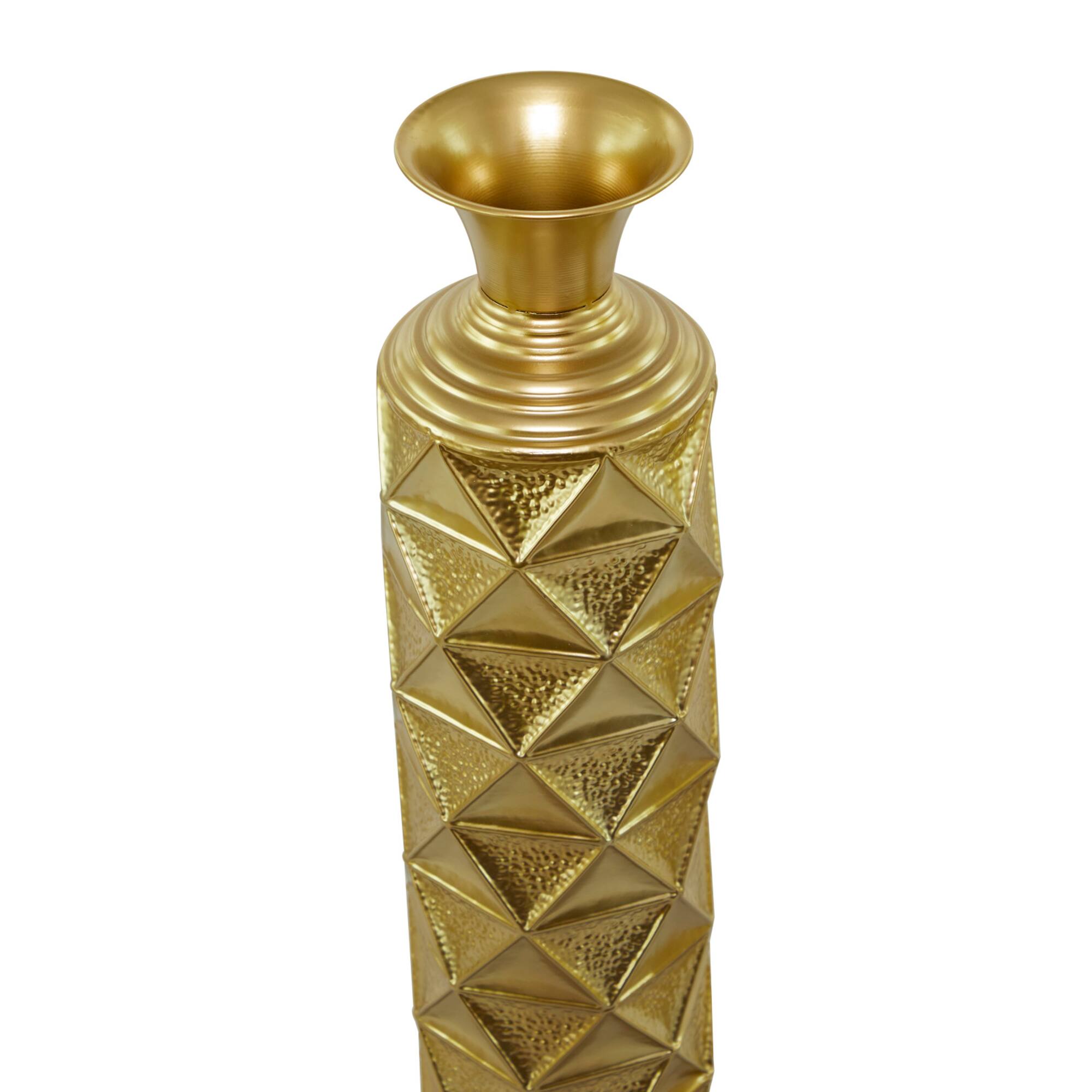Gold Metal Glam Vase, Set of 3" 34", 29", 25"